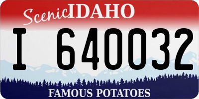 ID license plate I640032