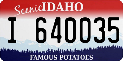 ID license plate I640035