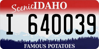 ID license plate I640039