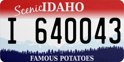 ID license plate I640043