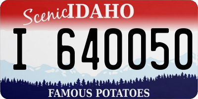 ID license plate I640050