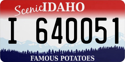 ID license plate I640051