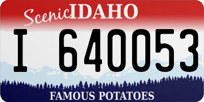 ID license plate I640053