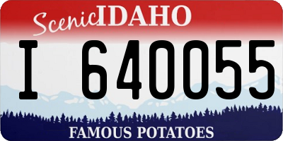 ID license plate I640055