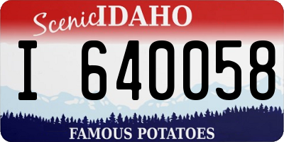 ID license plate I640058