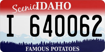 ID license plate I640062