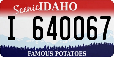 ID license plate I640067