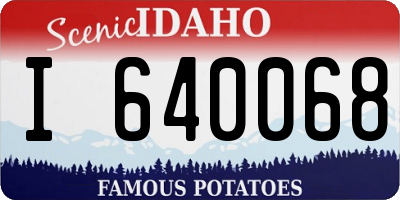 ID license plate I640068