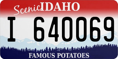 ID license plate I640069