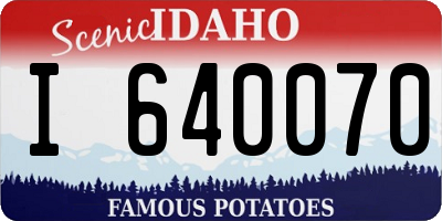 ID license plate I640070
