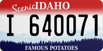 ID license plate I640071