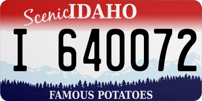 ID license plate I640072