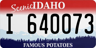 ID license plate I640073