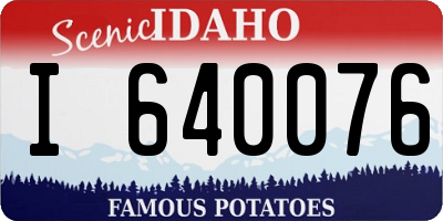 ID license plate I640076