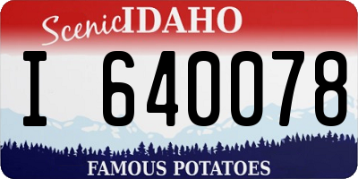 ID license plate I640078