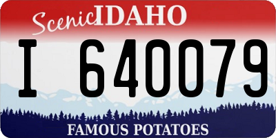 ID license plate I640079