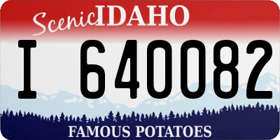 ID license plate I640082