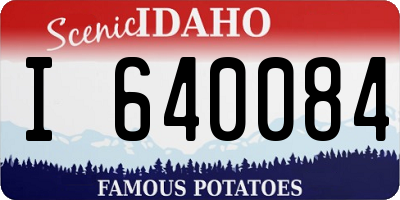 ID license plate I640084