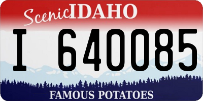 ID license plate I640085