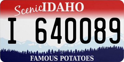 ID license plate I640089