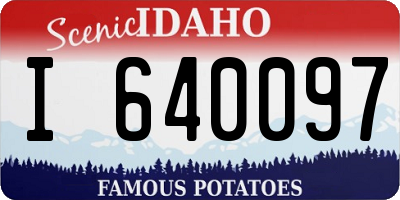 ID license plate I640097