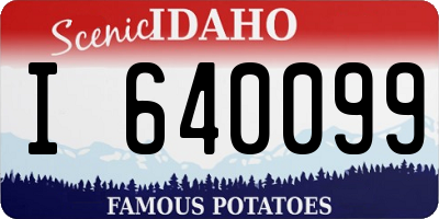 ID license plate I640099