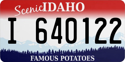 ID license plate I640122