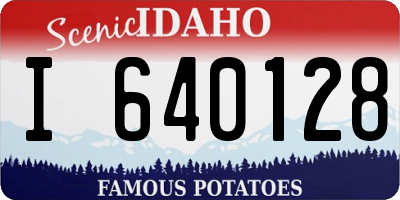 ID license plate I640128
