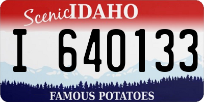 ID license plate I640133