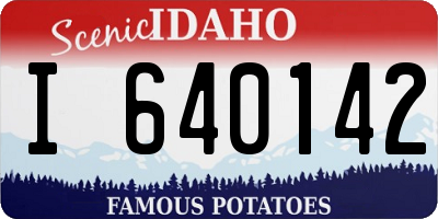 ID license plate I640142