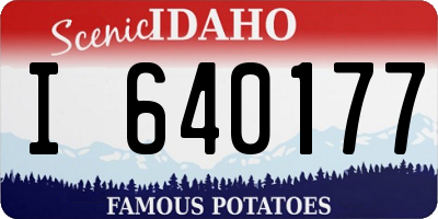 ID license plate I640177
