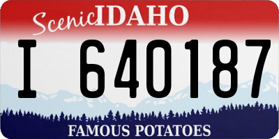 ID license plate I640187