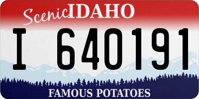 ID license plate I640191