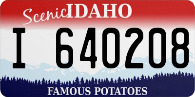 ID license plate I640208