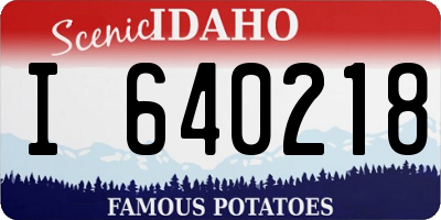 ID license plate I640218
