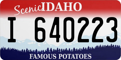 ID license plate I640223