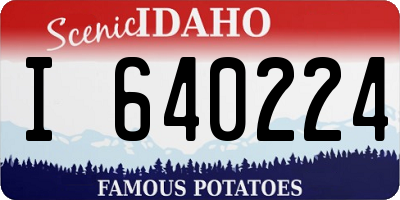 ID license plate I640224