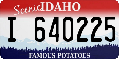 ID license plate I640225