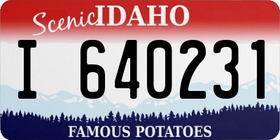 ID license plate I640231