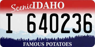 ID license plate I640236