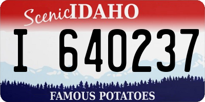 ID license plate I640237