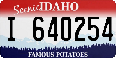 ID license plate I640254