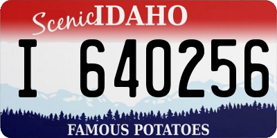 ID license plate I640256
