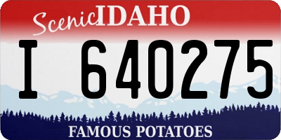 ID license plate I640275
