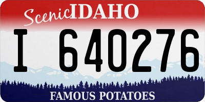 ID license plate I640276