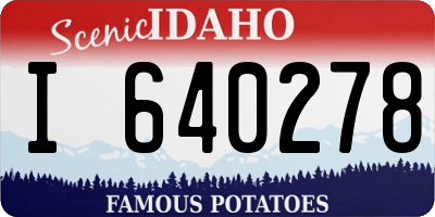 ID license plate I640278