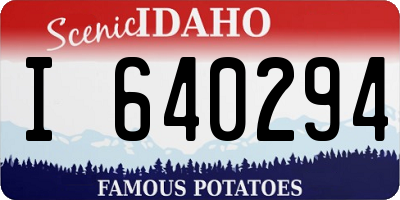 ID license plate I640294