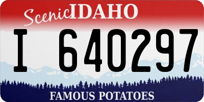 ID license plate I640297