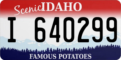 ID license plate I640299
