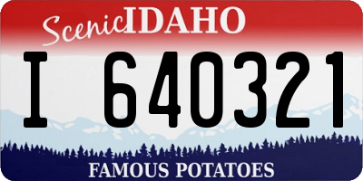 ID license plate I640321